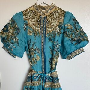 Alemais Cassie Tiered Floral Puff Sleeve Dress